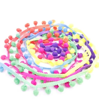 Unique Bargains 5 Yards Pom Pom Ball Fringe Trim Ribbon Sewing for DIY  Crafts Multicolor - ShopStyle Artwork