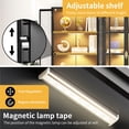 thumbnail image 6 of DWVO 71.8" H Tall Storage Cabinet with LED Light, Display Cabinet with Glass Door, 4 Shelves Curio Cabinet Trophy Display Case, Storage/Organization for Home Office, 6 of 10