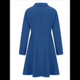 thumbnail image 4 of Vestido Blazer Elegante de Doble Botonadura, Corte Entallado, con Solapa con Muesca, Larga, Informal, para Eventos de Trabajo Azul XL, 4 of 8