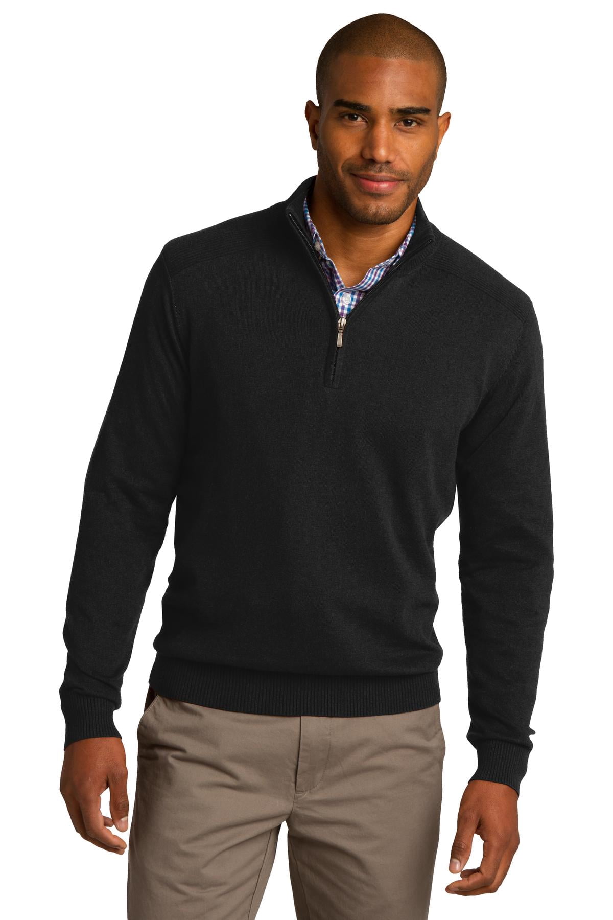 Port Authority 1/2-Zip Sweater. SW290, Black