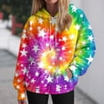 thumbnail image 2 of Godom Women's Hoodies Long Sleeve Sweatshirts Drawstring Pullover Tops with Pocket Casual Tiedye Gradient Print Hooded, 2 of 6