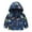 Dark Blue, variant on Toddler Boys Rain Jackets Girls Cartoon Prints Casual Light Coat Hooded Jacket Windproof Zipper Outwear Raincoat Windbreakers For Kids,Size 2-3 Years