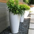 thumbnail image 4 of Pemberly Row Polyethylene Resin 32" Tall Modern Planter in White, 4 of 8