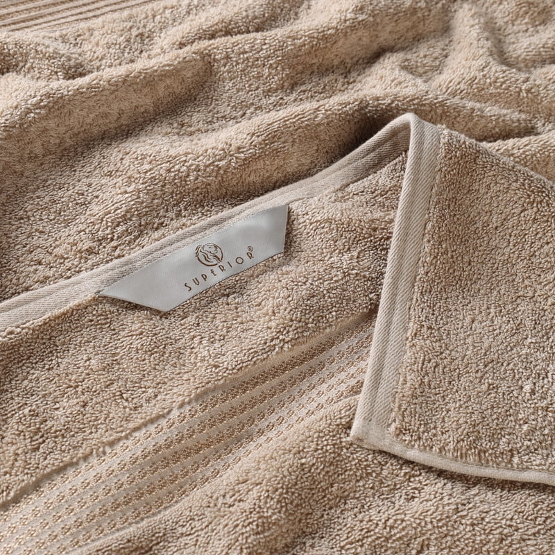 Superior Egyptian Cotton Absorbent Taupe Hand Towel Set of 8