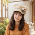 thumbnail image 3 of Slccxzc Sweet Lolita Beret Hat Women Winter Lace Berets Cute Bear Ear Beanie Cap Kawaii Hair Accessories, 3 of 7