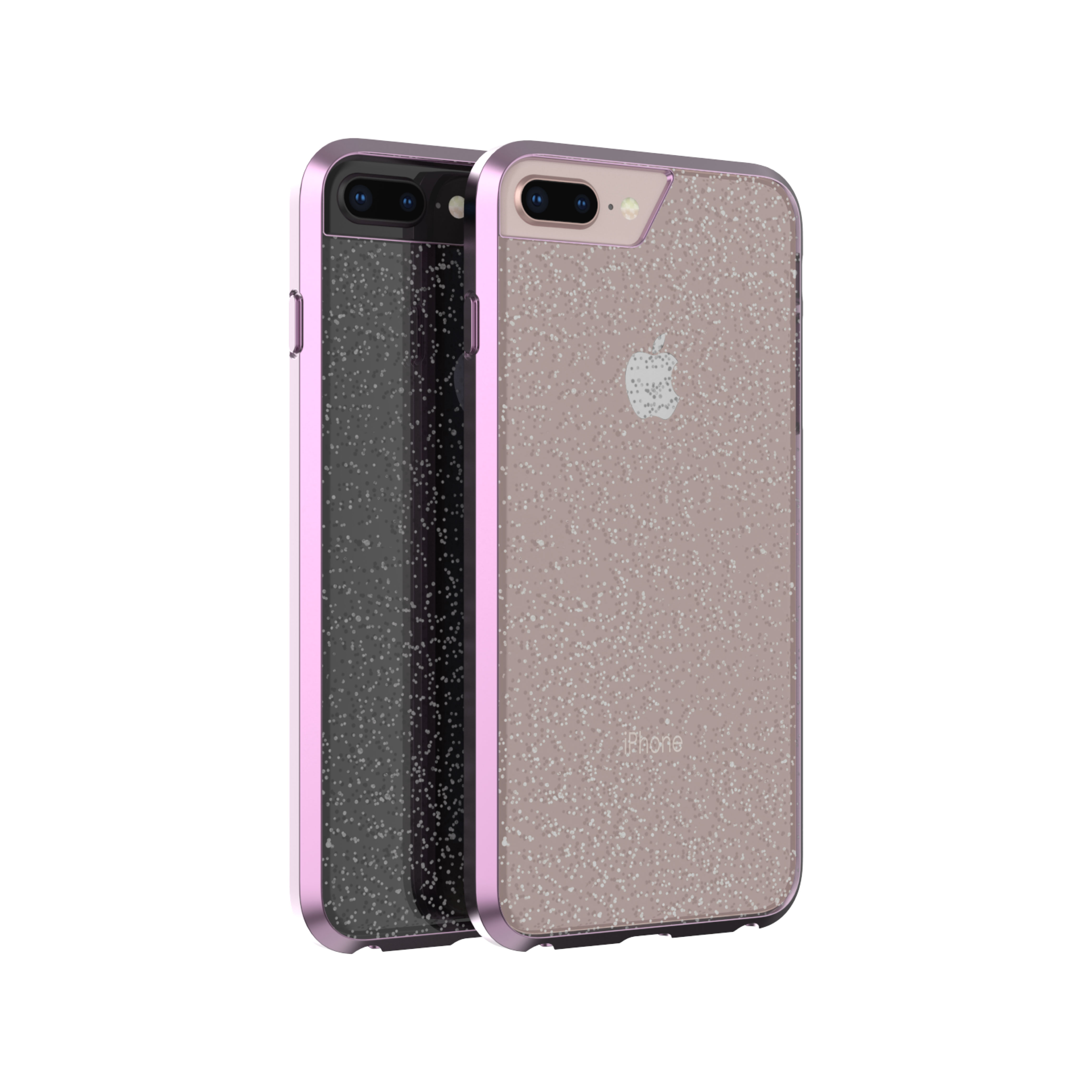 onn. Phone Case for iPhone 6 Plus / iPhone 6s Plus / iPhone 7 Plus / iPhone 8 Plus - Metallic Purple with Glitter