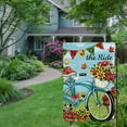 thumbnail image 5 of Qinduosi Welcome Flowers Bicycle Butterfly Daisy Summer Spring Double Sided House Flag Garden Banner, Enjoy The Ride Bike Sunflower Flowers Basket Garden Flags for Anniversary Yard Outdoor Dec 28x40in, 5 of 8