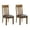 Brown/Beige, variant on Signature Design by Ashley Haddigan Faux Leather Cushioned Rake Back Dining Chair, Set of 2, Dark Brown