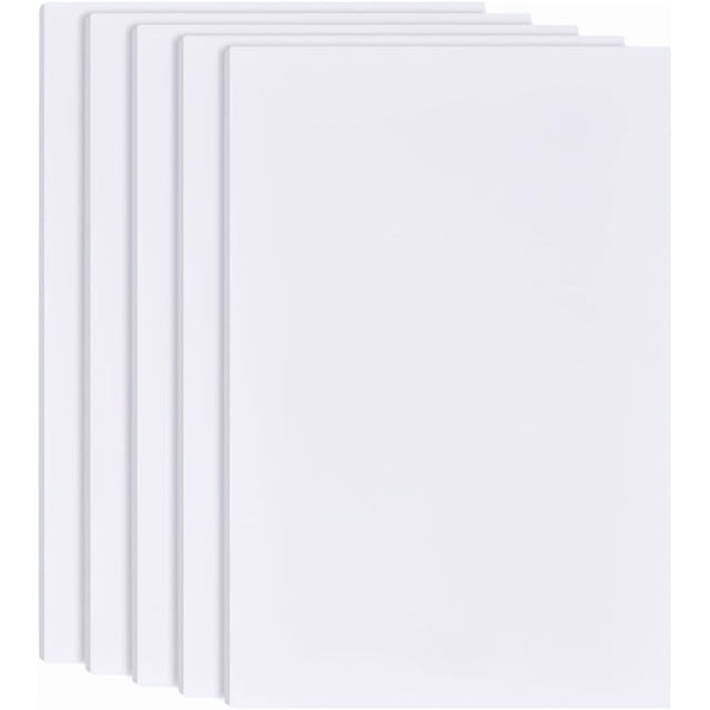 5Pcs 1/4 Inch White Foam Boards 12x8 Inch Rectangle PVC Foam Sheet Poster Board for Mounting Crafts Art Display Presentation and Projects