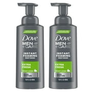 (2 pack) (2 pack) Dove Men+Care Extra Fresh Foaming Body Wash, 13.5 oz