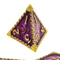 thumbnail image 2 of serony 7Pcs Polyhedral Dice Irregular Big Games Multi Colored Assortment Numbers Board multi-sided polyhedral dice Table Games Purple Set D4 Golden, 2 of 5