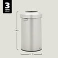 thumbnail image 6 of Rubbermaid Refine Stainless Steel Indoor Trash Can with Open Lid 23 Gallon Silver (2147584), 6 of 7