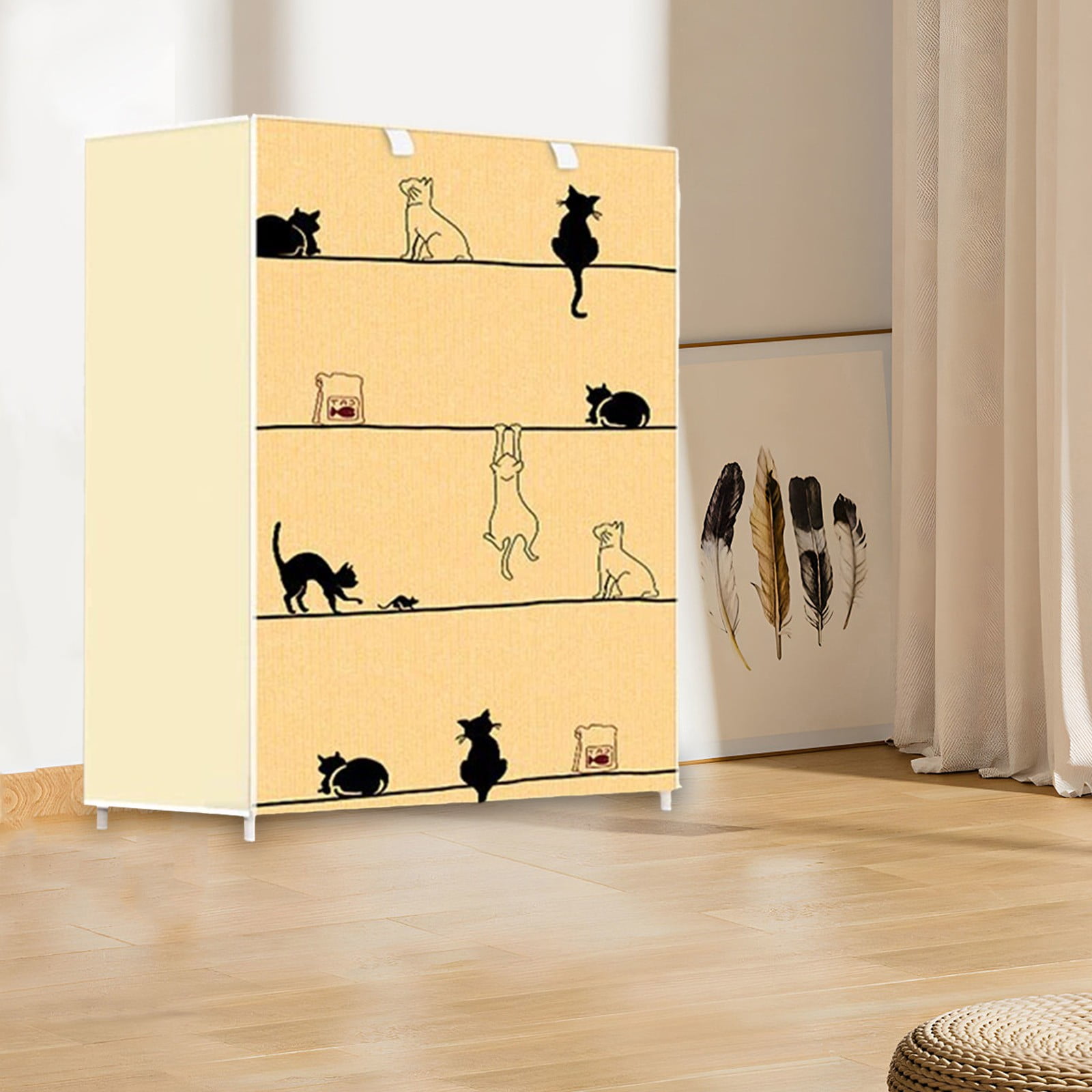 geerera Shoe Storage Rack with dust cover, 3 Layer Shoe Rack,Stackable Shoe Storage In Any Combination Space Saving Small Shoe Rack,Suitable For Closet,Front Door Entrance,Dorm, Garage