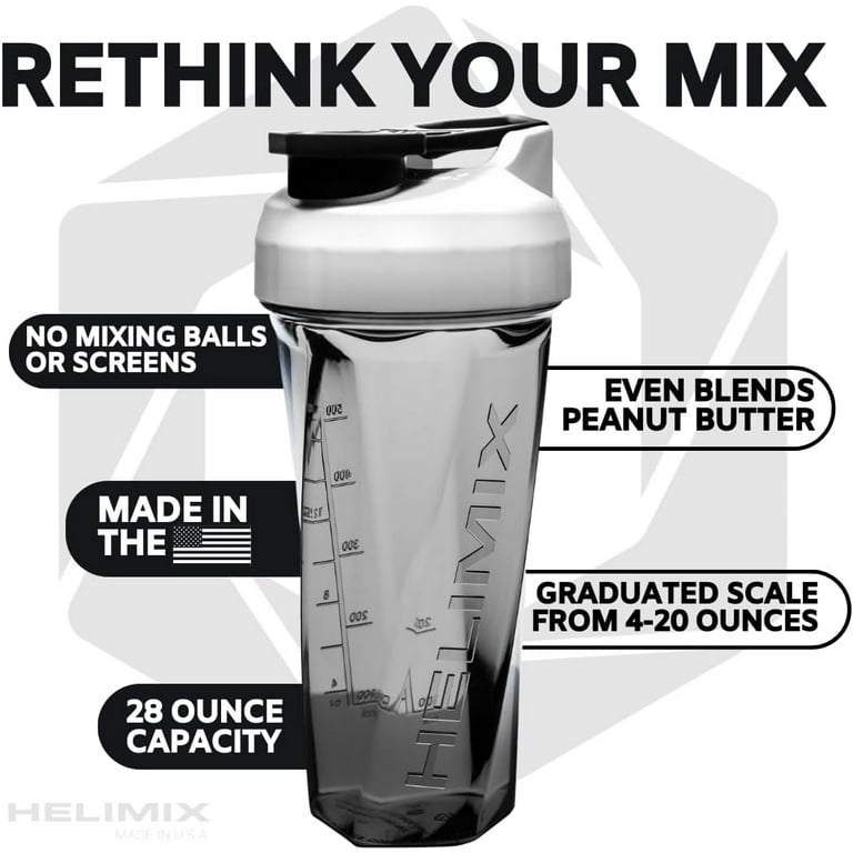 Helimix Vortex Blender Shaker Bottle 28oz No Blending Ball or Whisk USA  Made Portable Pre Workout