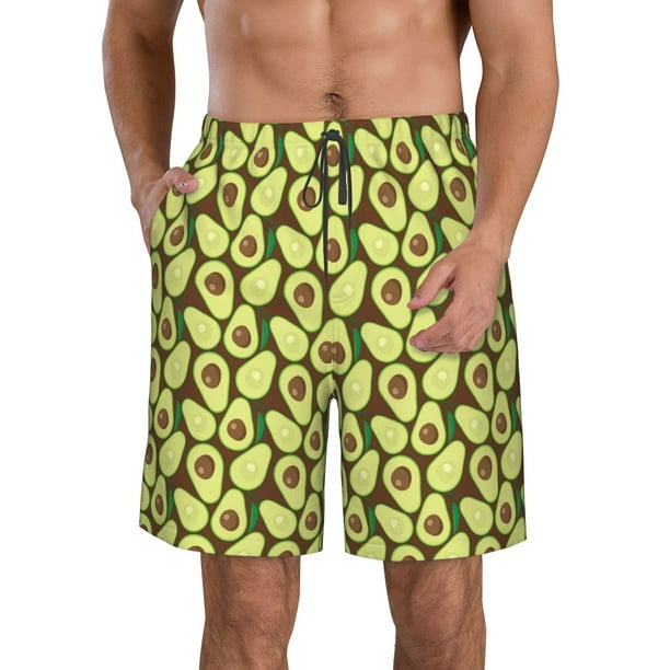 Fotbe Avocado Trajes de Baño Estampados para Hombre, Shorts de Verano de Secado Rápido, Ropa de Playa, Bañadores-Large