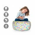 thumbnail image 2 of Abstract Storage Toy Bag Chair, Geometric Squares Triangles Irregular Shapes Cubes Repeating Elements Modern, Stuffed Animal Organizer Washable Bag, Small Size, Multicolor, by Ambesonne, 2 of 3