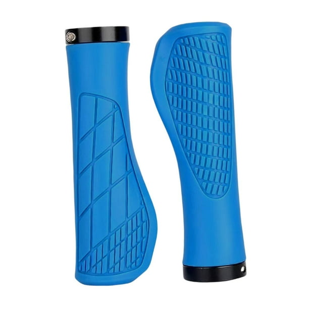 2 puños para manillar de bicicleta, protectores de puños para manillar de bicicleta, puños para bicicleta Azul