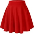 thumbnail image 2 of Women's Basic Versatile Stretchy Flared Casual Mini Skater Skirt, 2 of 3