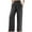 Dark Gray, variant on Aofany Women Casual Trousers Elastic Waist Solid Jeans Loose Wide Leg Long Pants