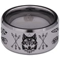 thumbnail image 3 of Tungsten Wolf and Arrows Ring, 3 of 5