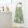 thumbnail image 4 of GZHJMY 2 Piece Tropical Flower Cactus Hand Towels for Bath Decorative, Pure Cotton Guest Towels Fingertip Towels for Bathroom Spa Gym,16 x 28 inch, 4 of 7