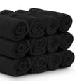 thumbnail image 5 of White Classic Luxury Cotton 12 Pc Washcloth Set, Hotel Style Small Bath Towel and Face Cloth 13x13, Black Soft Plush Washcloth Pack of 12, Thick High Absorbent Wash Clothes, Bathroom Face Towels, 5 of 10