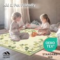 thumbnail image 4 of ODIKA 4'x6' Machine Washable Non-Slip Area Rug, Verdant Trellis Design Subtle Botanical Print High Traffic Rug, Beige, 207170, 4 of 7