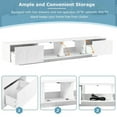 thumbnail image 5 of HICOMILA Large LED TV Stand for up to 95" TVs, Entertainment Center with 2 Storage Cabinet & 2 Deep Drawers for Living Room, White, 5 of 9