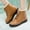 Orange, variant on VKEKIEO Short Cowboy Boots For Women Round Toe High Heel Snow Shoes Slingback Brown Fall Boots
