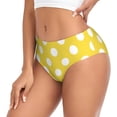 thumbnail image 2 of Balery Yellow And White Polka Dot Ropa Interior de Algodón para Mujer con Dibujo – Braguitas Cómodas y Elásticas, Estilo Clásico-XX-Large, 2 of 6