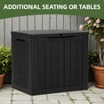 thumbnail image 5 of Uforic 30 Gallon Outdoor Resin Deck Box, Weatherproof Rattan Storage Box, Lockable, Black, 5 of 8