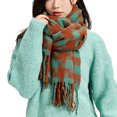 thumbnail image 1 of Bufanda de invierno, bufandas cálidas, accesorios para clima frío, bufandas con flecos, 1 of 5
