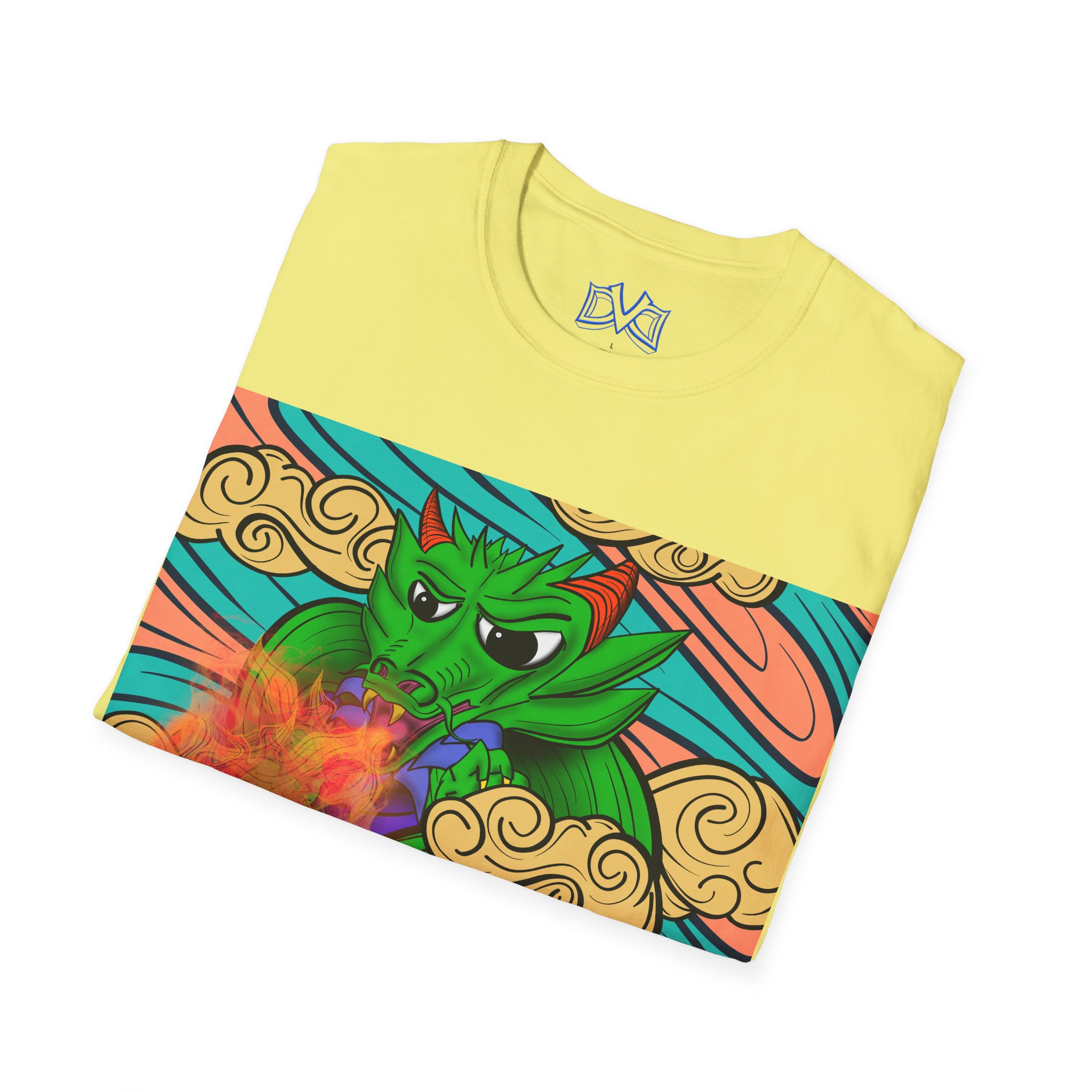 Dragon of Elements, Skate n' Surf wear. Hand drawn art soft-style t-shirt.