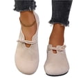 thumbnail image 2 of Women's Loafers Slip On Flats Breathable Comfortable Round Toe Casual Walking Shoes，Beige Size 37, 2 of 6