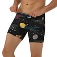 thumbnail image 3 of Xecao Galaxy Print Boxer Briefs for Men's Stretch Moisture-Wicking Underwear, Mid-Rise Classics breathable fabric, 3 of 7