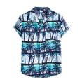 thumbnail image 2 of Floenr Mens T Shirts,Mens Fashion Ethnic Short Sleeve Casual Printing Hawaiian Shirt Blouse T-shirt, 2 of 5