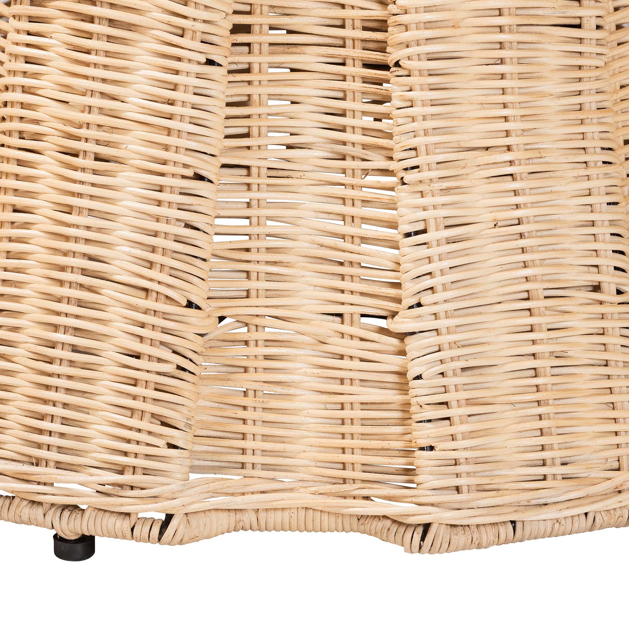 bali & pari Ying Boho Ottoman, Small, Natural Brown
