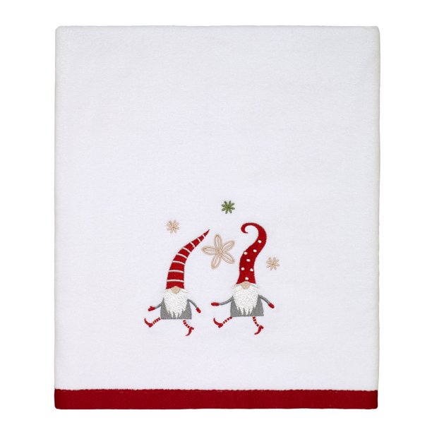 Avanti Holiday Gnome Walk Bath Towel