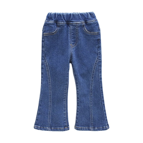Shadoumai Stylish Girls Denim Bottom Pants for Everyday Comfort and Fit Autumn Casual Long Bottoms for Little Girls