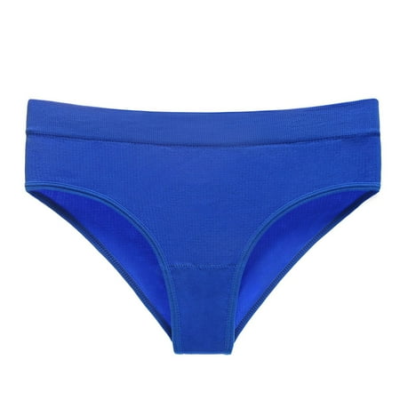 YHGFVOKJ Womens Underwear Breathable Elastic Exercise Triangle Brief Seamless Hipster No Line Solid Color Thong Panties Plus Size Panties Sky Blue S
