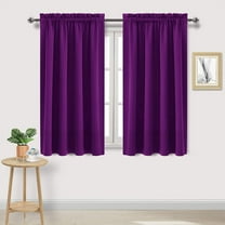 Luckky Purple Blackout Curtains for Bedroom,Thermal Insulated Solid Curtains for Living Room,Full Light Blocking Sound Dampening Window Drapes,with Black Liner, 38Wx84L,1 Panels