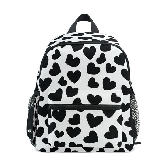 ALAZA Black Heart Pattern School Backpack Small Bookbag Mini Bags