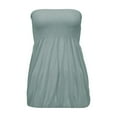 thumbnail image 4 of Beach Vacation Clothes for Women Bodysuit Top Little Compression Garment Top for Women Cheer Workout Shirts Blouse Busty Casual Work Shirt Bohemian Camisole Sleep Set Camisole Compression Light Gray L, 4 of 5