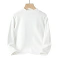 thumbnail image 6 of TTUHYWXI Girls' Long Sleeve Turtleneck T-Shirt Kids Basic High Neck Casual Trendy Soft Base Layer Tee Tops (White, 9-10 Years), 6 of 6