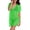 Green, variant on Cover Up, Drawstring Breathable Mesh Fabric, Swimsuit Short Sleeve Side Slit Design, Beach Dress for Summer Beach