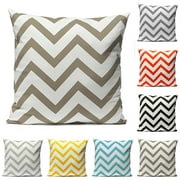 Throw Pillow Case Cover 18''x18'' Stripe Linen Decorative Pillow Cover Protector Cushion Cover with Zipper for Couch Sofa Patio Chair Bedroom Home Car Decor