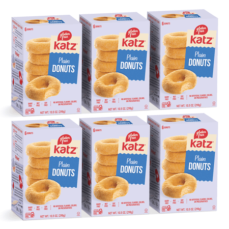 Katz Gluten Free Plain Donuts |Gluten Free Dairy Free Nut Free Soy Free Kosher | (6 Pack 10.5 Ounce Each) Katz Gluten Free Plain Donuts |Gluten Free Dairy Free Nut Free Soy Free Kosher | (6 Pack 10.5 Ounce Each)