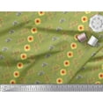 thumbnail image 3 of Soimoi Green Cotton Duck Fabric laurel leaf & Floral Print Sewing Fabric Yard 42 Inch Wide, 3 of 3