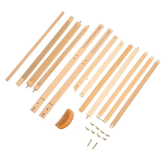 Wooden Multi Craft Weaving Loom, Metal Accessories Safe Weaving Loom Kit Multipurpose Easy To Assemble Sturdy DIY With Comb For Scarves