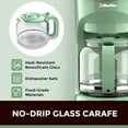 thumbnail image 6 of pupikeji 12-Cup Drip Green Coffee Maker, Borosilicate Carafe, Auto-Off, Reusable Filter, Anti-Drip, Keep-Warm Function, Clear Water Level Window, Green Kitchen Accessories & Décor, 6 of 6
